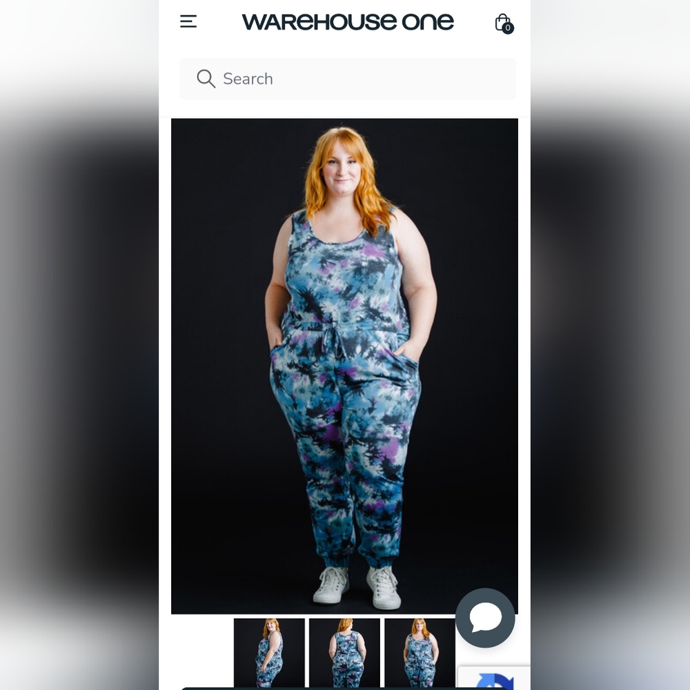 Warehouse One One-piece Sleeveless romper Tie Dye XL
